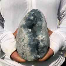 6.6 LB Natural Celestite Geode Quartz Crystal Cluster Mineral - Madagascar picture