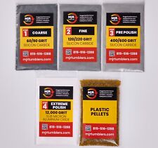 18lb Rock Tumbler Refill Grit Kit w/ pellets Silicon Carbide Aluminum Oxide picture
