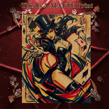 Zatanna Color Illustration Mixed Media Fine Art Print 8.5x11 - Keyeske picture