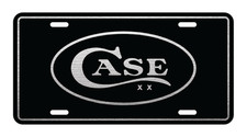 Case Knives Cutlery Laser Etched Black over Brushed Aluminum License Plate Tag picture