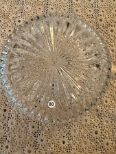 Vintage Clear Glass Decorative Bowl with Textured Pattern picture