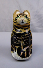 Vintage Hunkydory Design Dana Kubick Cat Tin Trinket Box Tinware Cat Lady 1986 picture