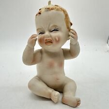 Vintage TMJ James CRYING PIANO BABY Figurine Bisque PORCELAIN Kewpie #F470 picture