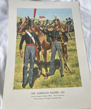 VINTAGE PRINT THE AMERICAN SOLDIER 1836 Ordinance Sergeant  Fort Leavenworth picture