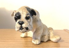 Vintage Chalkware Bulldog Jan Allan Signed 5