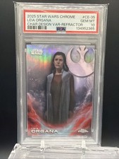2025 Topps Chrome Star Wars LEIA ORGANA Variation Refractor PSA 10 #CE35 picture