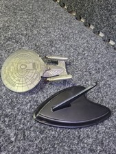 Franklin Mint 1991 Star Trek TNG USS Enterprise  NCC-1701-D Pewter w/ Stand picture