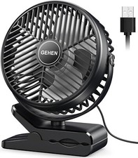 GEHEN 6 INCHESBedroom Clip on Fan Ultra Quiet Small Table Fan Black picture