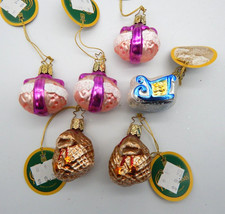 Inge's Christmas Heirlooms ORNAMENTS Inge-Glas GERMANY 6 WALLNUT SLEIGH SAC J012 picture