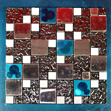 Disney Mosaic Tile Mickey Mouse Mosaic Glass Metal Tile One Sheet 11.8