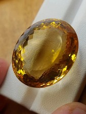Natural 50 Ct+ EGL Certified Oval Cut Yellow Citrine Brazilian Loose Gemstone picture