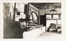 STEAM ENGINE ROOM AT MUSEUM REAL PHOTO POSTCARD 1940s RPPC picture