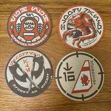 Disney Star Wars Galaxy's Edge Oga's Cantina Coasters Set of 4 Ewok Rancor RARE picture