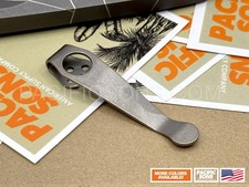 Titanium Deep Carry Pocket Clip for Spyderco PM2 Para 3 Yojimbo Smock + picture