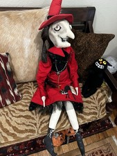 Gathered Traditions Halloween Witch Madea Large 36” (free Pet Cat) READ picture
