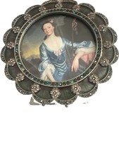Vintage Beautiful Jay Strongwater 5 “  Round Frame In Box 3 1/2 Pictures picture