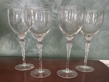 Lenox Aria Wine Goblets Hand Finished Elegant Twisted Stem 7 3/4