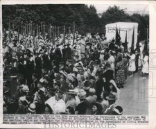 1949 Press Photo 25th Mother's Day Ceremonies of American War at Arlington. picture