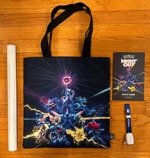 Pokémon Night Out 2026 Swag Bag - Tote Bag + Program + Poster + Bracelet - New picture