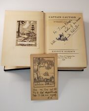 Signed- Kenneth Roberts- Captain Caution ~ WITH Personal Signed Mailing Postcard picture