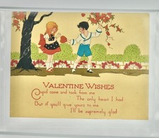 Vintage Valentine's Day Card Wishes Cupid Came picture