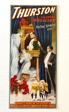 Thurston The Great Magician Poster Book Cutout Ephemera 4x6 Spirit Hands Devil picture