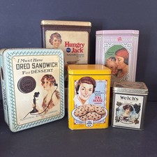 Lot of 5 Advertising Metal Tin Nestle Oreo Hungry Jack Imperial Sugar Vintage picture
