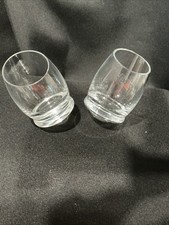 Rare Krosno From Poland Rolling Clear Glass Vodka Shot Glasses Set Of Two picture