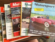 Vintage MOTORSPORT Magazine Lot 1951-1954 1958 Annual Racing Hot Rod 7 Issues picture