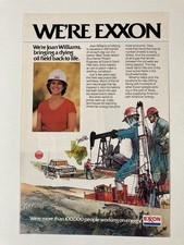 1981 Exxon Gas Station Print Ad Joan Williams Dying Oil Field picture