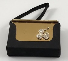 VTG Volupte Portmanteau Purse Compact CarryAll 1940s Jeweled With Case picture