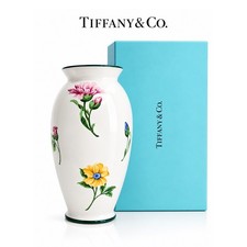 Tiffany & Co Sintra Porcelain Vase Floral Made in Portugal 11in New IN BOX picture