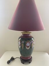 Vintage Reliance Lamp Co Hand Painted Porcelain Ginger Jar Table Lamp 28