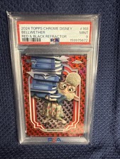 PSA 9 BELLWETHER 2024 TOPPS CHROME DISNEY BLACK RED REFRACTOR SP /28 picture