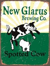 New Glarus Spotted Cow Beer Small Tin Metal Signs Home Decoration Retro Vintage  picture