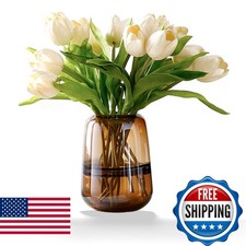 Rxcvkmw Modern Minimalist Vase, Crystal Glass Vase, Vase, Flower Vase, Dried picture
