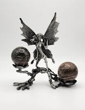 Fairy Double Sphere Pewter Color With Garden Quartz Spheres Included  picture