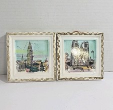 Vintage Nippon Yoko Boeki Porcelain Wall Plaques Set 2 Woolworth Japan Tile Art picture