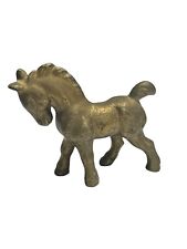 Vintage Cast Iron Horse Pony Figure Statue - Solid Heavy picture