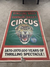 RINGLING BROS and BARNUM and BAILEY 1970 LEOPARD ORIGINAL CIRCUS POSTER 100 Yrs picture