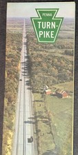 **VINTAGE 1969 PENNSYLVANIA TURNPIKE SYSTEM MAP BROCHURE** picture