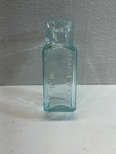 Antique Dr. O.R. Brown Jersey City NJ Embossed Aqua Medicine Bottle Apothecary picture