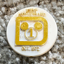 Rare Walt Disney World vintage - 1972 first anniversary cast member pin picture