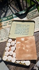 Antique BiSoDoL Mints Tin w/ 27 Original Tablets, Insert & Pamphlet,Complete Set picture