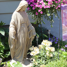 3ft. Tall Virgin Mary Statue Granite Outdoor Religious Garden Sculpture Lawn picture