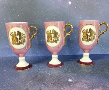 6 Porzellan Ohashi China 1932 Footed Glasses Cups Made In Japan picture