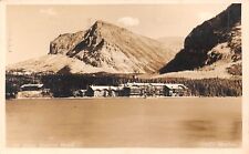 RPPC Many Glacier Hotel Glacier National Park Montana Marble 1921 Postcard picture