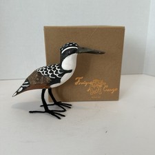 Hand-carved, hand-painted wooden shorebird waterfowl Foreign Cargo Kent CT USA picture