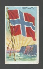 1911 T-59 AMERICAN TOBACCO FLAGS OF ALL NATIONS NORWAY EX/MT+ RECRUIT BACK picture