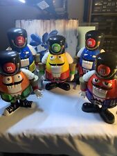 5 M&M Nutcrackers Candy Dispensers Orange, Blue/Yellow, Red, Yellow, Blue/Red picture